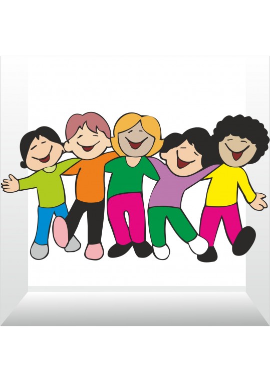 Αυτοκολλητο τοιχου χαρουμενη παρεα