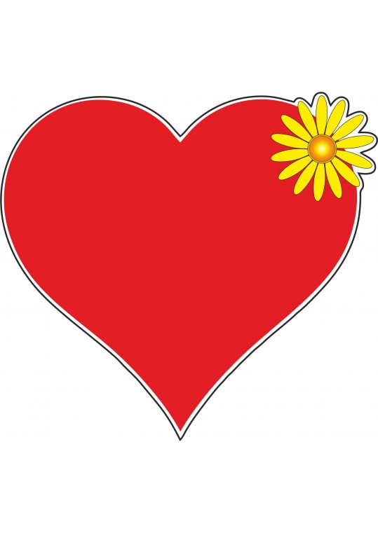 καρδούλα με κίτρινο λουλούδι