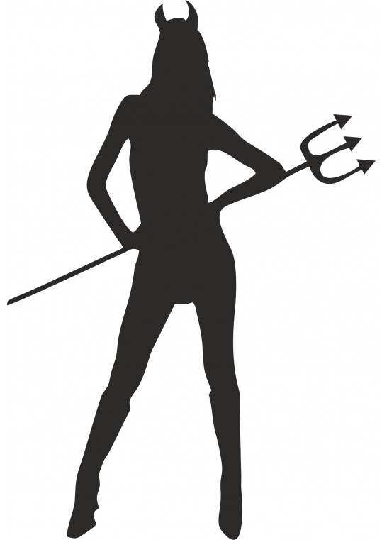 Αυτοκολλητο τοιχου διαβολικο κοριτσι