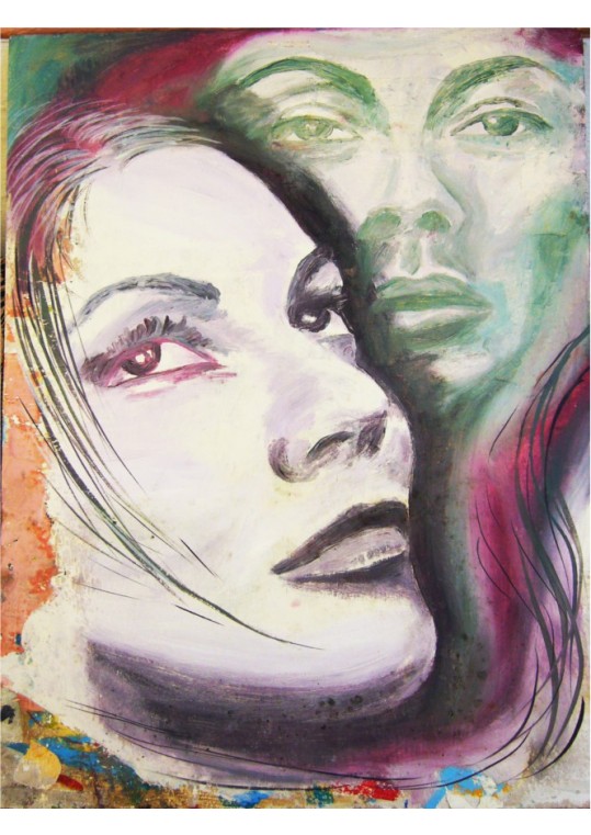 two face Αντίγραφο τυπωμένο σε καμβά