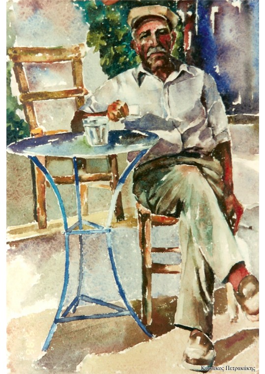 καφεδακι Αντίγραφο τυπωμένο σε καμβά